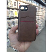 Ermer Iphone 16E Için Kredi Kartlıklı Deri Kılıf