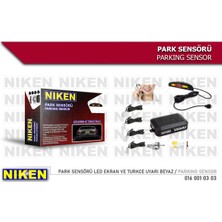 016 001 03 03 Park Sensörü LED Ekran ve Turkce Uyari Beyaz