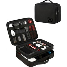 ZYC Büyük Boy Premium Çok Katlı Elektronik Cihaz ve Kablo Düzenleyi Taşınabilir Seyahat Çantası Ebat 31X26X10 cm
