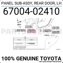 TŞT Toyota Corolla Arka Kapı Sol 2013- (Oem No:  6700402410)