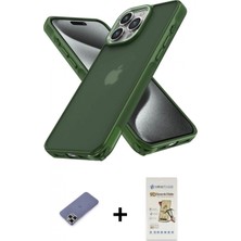 Marsilyan™- iPhone 12 Pro Max Kılıf Atlas Form - Siyah Mat Seramik Nano Ekran Koruyucu + Metal Kamera Lens Koruma Cam - Gd