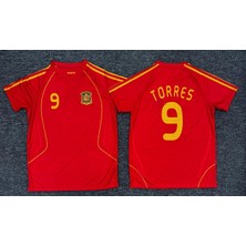 Rodak Spor Fernando Torres 9 Ispanya 2008 Nostalji Forması