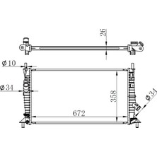 GVA Depomix Radyatör Brazing Focus Ii 04-12 Cmax 1.6ti 1.8 2.0 05-07-10 Volvo S40 1.6 1.8 2.0 C30 C70 V50