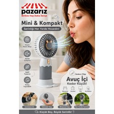 Pazariz Mini Taşınabilir Fan Ayrılabilir Telefon Tutucu Özellikli Stand Sevimli Tasarımı Küçük Vantilatör USB Şarj Edilebilir Sevimli Ayı Taşınabilir Yelpaze Şarjlı Vantilatör 5V Rüzgar Hızı Masaüstü