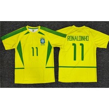 Rodak Spor Ronaldinho 11 Brezilya 2002 Retro Forması