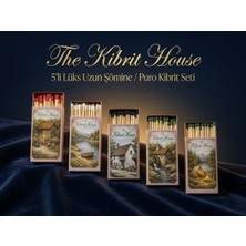 Rustik Lüks 5’li Uzun Şömine & Puro Kibrit Seti - The Kibrit House