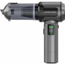 Bagajon Harvox 20.000 Pa Profesyonel LED Işıklı Araç Süpürgesi – Taşınabilir, 6000 Mah,üflemeli, Çantalı Gri-Siyah