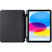 Durukar®  iPad 2022 10.9 (10.nesil) Kılıf Kalemlikli Mars Tablet Kılıfı - Siyah
