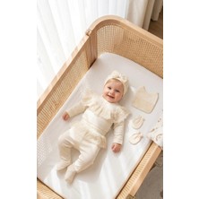 Miniday Baby Kız Bebek Mevlütlük Yenidoğan Hastane Çıkışı Dantelli 5'li Set %100 Pamuklu ZK5014