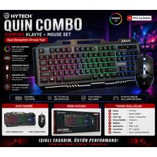 Yiğit Elektronik 34 Hytech Quin Combo Rgb Gaming Klavye Mouse Seti Türkçe Q Işıklı Oyuncu Seti