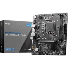 MSI H610M-E Ddr4 Intel H610 Soket 1700 Ddr4 3200MHZ Matx (Oyuncu) Anakart