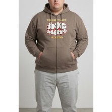 Balkonda Sweatshirt Kapüşonlu Fermuarlı Oversize Büyük Beden Unisex