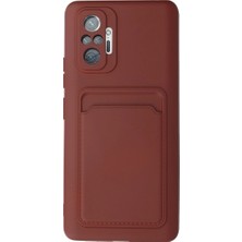 Skygo Revify Xiaomi Redmi Note 10 Pro Kılıf Kelvin Kartvizitli Silikon - Bordo