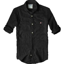 Gulf Bird Slim Fit Italyan Kesim Gerçek Keten Gömlek
