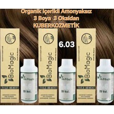 Biomagic 6.03 Kahve Köpüğü Organik Içerikli Amonyaksız Kalıcı Saç Boyası 3boya +3oksidan
