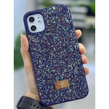 Go Aksesuar Iphone 11 ile Uyumlu Elmas Tasarımlı Taşlı Işıltılı Parlak Pırlanta Silikon Kılıf