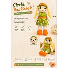 Güzelyüz Avm Sena Bez Bebek 30 cm Çiçekli Bez Bebek