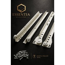 Yeniler 50 cm Beyaz Klasik Kızaklı Çekmece Rayı – Vidalı Set, Dayanıklı ve Kolay Montaj, Dolap Içi Ray Sistemi
