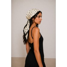 Nazzain Siyah Beyaz Fular Bandana