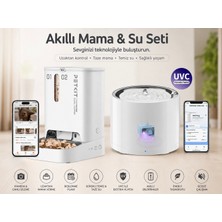 Petkit Yumshare Kameralı Çift Hazneli Akıllı Mama Kabı ve Eversweet 3 Pro(Uvc) Su Pınarı Paketi