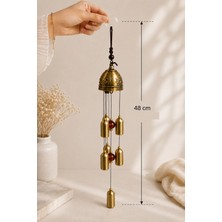Güzelyüz Avm Dekoratif Metal Rüzgar Çanı Feng Shui Balkon Bahçe Kapı Süsü 48 cm Askılı Çan Dekoru