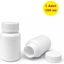 Demet Home 1 ADET 100 ml Bastır Çevir Kapak Kutu Numune - Tarım - Ecza - Tablet - Hap - Kapsül Kutusu 100 cc plastik Şişesi