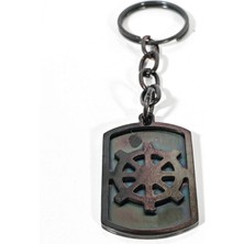 Moncuk Design Dümen Figürlü Metal Anahtarlık - Marin Temalı Antik Bakır Çanta Aksesuarı