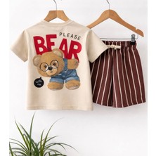 Lolipop Kids Store Ayıcıklı (Bear Baskılı ) Erkek Çocuk Tişört Şort Yazlık Takım