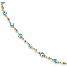 Zeino Nazar Boncuğu Kolye - 14K Altın Kaplama - 45+3 cm