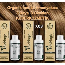 Biomagic 7.03 Karamel Organik Içerikli Amonyaksız Kalıcı Saç Boyası 3boya +3oksidan
