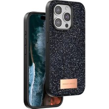 Durukar®   iPhone 15 Pro Max Bright Simli Kapak - Siyah