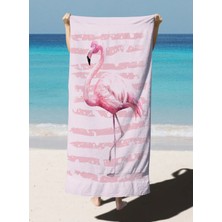 Sarel Group Flamingo Baskılı Plaj Havlusu