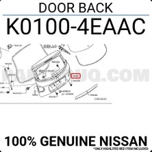 TŞT Nissan Qashqai Bagaj Kapağı 2013- (Oem No:  K01004EAAC)
