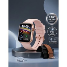 SHC4200 Amoled Ekranlı Akıllı Saat Bluetooth Aramalı IP67 Su Geçirmez 3 Kordonlu