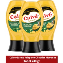 Calve Gurme Mayonez Jalapeno Cheddar 240 gr x 3 Adet