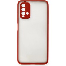 Durukar®   Redmi 9t Kılıf Montreal Silikon Kapak - Kırmızı