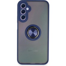 Durukar®  Samsung Galaxy A24 4g Kılıf Montreal Yüzüklü Silikon Kapak - Lacivert