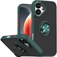 Durukar®   iPhone 17 Montreal Yüzüklü Silikon Kapak - Yeşil
