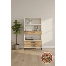 Silva Dolap 3 Raflı 3 Çekmeceli Kitaplık 88X30X163 Aytaşı-Çam
