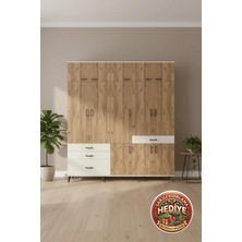 Silva 8 Raflı 4 Çekmeceli 3 Askılı 220X30X243 Dolap: Aytaşı-Çam Şıklığı