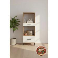 Luna 2 Raflı 2 Çekmeceli Dolap 60X44X163 Çam-Aytaşı: Şıklık ve Fonksiyonellik