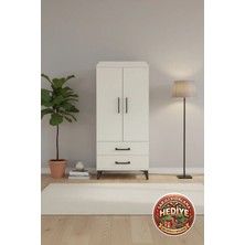 Silva Dolap 3 Raflı 2 Çekmeceli 2 Kapaklı 60X30X134 Aytaşı-Aytaşı