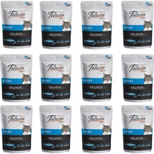 Felicia Tahılsız Somon Balıklı Yetişkin Kedi Yaş Maması 85 gr x 1 Ekonomik İstiridye Tatlı