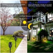 Ozcmax Solar Alev Efektli Bahçe Lambasıı