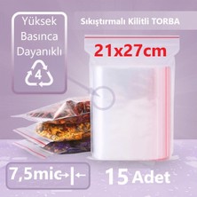Jokey Ambalaj Kilitli Şeffaf Torba 21X27 cm Aksesuar,madeni Para,boncuk ve Buzdolabı Saklama Poşeti (15ADET)