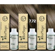Biomagic 7.72 Küllü Kumral Organik Içerikli Amonyaksız Kalıcı Saç Boyası 3boya +3oksidan
