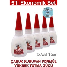 Metfix Süper Japon Yapıştırıcı 15GR (Beşli Ekonomik Set)