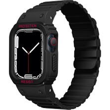 Ceponya Apple Watch 10 46MM Uyumlu Kordon Kasa Koruyuculu Zırh Tasarım Ultra Koruma