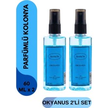 Arome'se Okyanus 2'li Parfüm Kolonya 60 ml Sprey Başlıklı Eau De Cologne