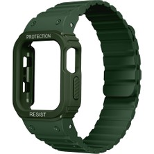 Ceponya Apple Watch 10 46MM Uyumlu Kordon Kasa Koruyuculu Zırh Tasarım Ultra Koruma